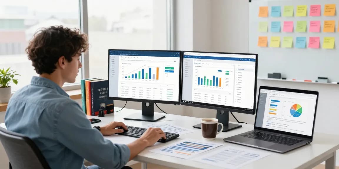 PBN links for sale prominently displayed on digital marketing analytics dashboard in a bright office setting